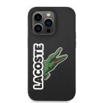 Carcasa Lacoste Silicone Head Crocodile compatibila cu iPhone 14 Pro Max, Negru 2 - lerato.ro