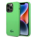 Carcasa Lacoste Silicone Plain compatibila cu iPhone 14 Pro Max, Verde 4 - lerato.ro