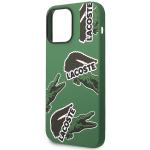 Carcasa Lacoste Silicone Allover Pattern compatibila cu iPhone 14 Pro Max, Verde 7 - lerato.ro