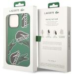 Carcasa Lacoste Silicone Allover Pattern compatibila cu iPhone 14 Pro Max, Verde 9 - lerato.ro