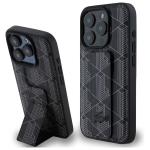 Carcasa Lacoste Grip Stand Mono compatibila cu iPhone 15 Pro, Negru 4 - lerato.ro