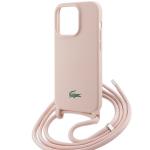 Carcasa Lacoste Silicone Cord compatibila cu iPhone 15 Pro, Roz 6 - lerato.ro