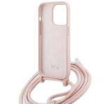 Carcasa Lacoste Silicone Cord compatibila cu iPhone 15 Pro, Roz 7 - lerato.ro