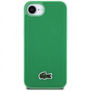 Carcasa Lacoste Iconic Petit Pique Woven Logo cu MagSafe compatibila cu iPhone 16e, Verde