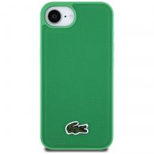 Carcasa Lacoste Iconic Petit Pique Woven Logo cu MagSafe compatibila cu iPhone 16e, Verde