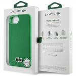 Carcasa Lacoste Iconic Petit Pique Woven Logo cu MagSafe compatibila cu iPhone 16e, Verde 9 - lerato.ro