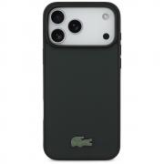Carcasa Lacoste Petit Pique Lacquer Logo cu MagSafe compatibila cu iPhone 17 Pro Max, Dark Green