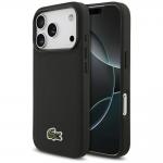 Carcasa Lacoste Iconic Petit Pique Woven Logo cu MagSafe compatibila cu iPhone 17 Pro, Negru 4 - lerato.ro