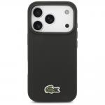 Carcasa Lacoste Iconic Petit Pique Woven Logo cu MagSafe compatibila cu iPhone 17 Pro, Negru 2 - lerato.ro