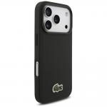 Carcasa Lacoste Iconic Petit Pique Woven Logo cu MagSafe compatibila cu iPhone 17 Pro, Negru 5 - lerato.ro