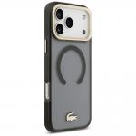 Carcasa Lacoste Shockproof Transparent Frosted Gold Logo cu MagSafe compatibila cu iPhone 17 Pro Max, Negru 5 - lerato.ro