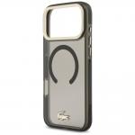 Carcasa Lacoste Shockproof Transparent Frosted Gold Logo cu MagSafe compatibila cu iPhone 17 Pro Max, Negru 7 - lerato.ro