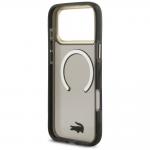 Carcasa Lacoste Shockproof Transparent Frosted Gold Logo cu MagSafe compatibila cu iPhone 17 Pro Max, Negru 8 - lerato.ro