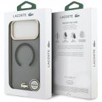 Carcasa Lacoste Shockproof Transparent Frosted Gold Logo cu MagSafe compatibila cu iPhone 17 Pro Max, Negru 9 - lerato.ro
