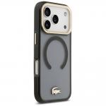 Carcasa Lacoste Shockproof Transparent Frosted Gold Logo cu MagSafe compatibila cu iPhone 17 Pro, Negru 5 - lerato.ro