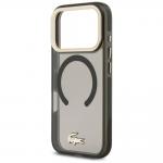 Carcasa Lacoste Shockproof Transparent Frosted Gold Logo cu MagSafe compatibila cu iPhone 17 Pro, Negru 7 - lerato.ro