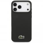 Carcasa Lacoste Iconic Petit Pique Woven Logo cu MagSafe compatibila cu iPhone 17 Pro Max, Negru 2 - lerato.ro
