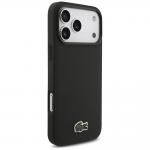 Carcasa Lacoste Iconic Petit Pique Woven Logo cu MagSafe compatibila cu iPhone 17 Pro Max, Negru 5 - lerato.ro