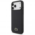 Carcasa Lacoste Iconic Petit Pique Woven Logo cu MagSafe compatibila cu iPhone 17 Pro Max, Navy Blue 3 - lerato.ro