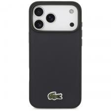 Carcasa Lacoste Iconic Petit Pique Woven Logo cu MagSafe compatibila cu iPhone 17 Pro Max, Navy Blue