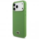 Carcasa Lacoste Iconic Petit Pique Woven Logo cu MagSafe compatibila cu iPhone 17 Pro Max, Verde 3 - lerato.ro