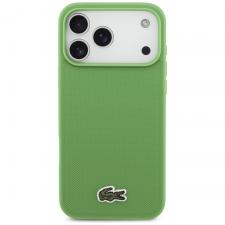Carcasa Lacoste Iconic Petit Pique Woven Logo cu MagSafe compatibila cu iPhone 17 Pro Max, Verde