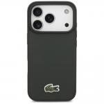 Carcasa Lacoste Iconic Petit Pique Woven Logo cu MagSafe compatibila cu iPhone 17 Pro, Dark Green 2 - lerato.ro