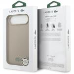 Carcasa Lacoste Petit Pique Lacquer Logo cu MagSafe compatibila cu iPhone 17 Air, Gri 9 - lerato.ro