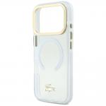 Carcasa Lacoste Shockproof Transparent Frosted Gold Logo cu MagSafe compatibila cu iPhone 17 Pro, Alb 7 - lerato.ro