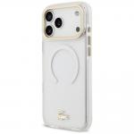 Carcasa Lacoste Shockproof Transparent Frosted Gold Logo cu MagSafe compatibila cu iPhone 17 Pro Max, Alb 3 - lerato.ro