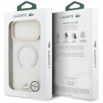 Carcasa Lacoste Shockproof Transparent Frosted Gold Logo cu MagSafe compatibila cu iPhone 17 Pro Max, Alb 9 - lerato.ro