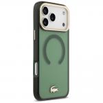 Carcasa Lacoste Shockproof Transparent Frosted Gold Logo cu MagSafe compatibila cu iPhone 17 Pro Max, Verde 5 - lerato.ro