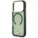 Carcasa Lacoste Shockproof Transparent Frosted Gold Logo cu MagSafe compatibila cu iPhone 17 Pro, Verde 7 - lerato.ro
