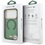 Carcasa Lacoste Shockproof Transparent Frosted Gold Logo cu MagSafe compatibila cu iPhone 17 Pro, Verde 9 - lerato.ro