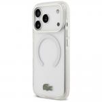 Carcasa Lacoste Shockproof Transparent Frosted cu MagSafe compatibila cu iPhone 17 Pro, Alb 3 - lerato.ro