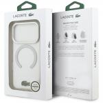 Carcasa Lacoste Shockproof Transparent Frosted cu MagSafe compatibila cu iPhone 17 Pro, Alb 9 - lerato.ro