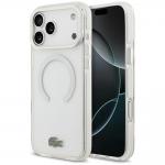 Carcasa Lacoste Shockproof Transparent Frosted cu MagSafe compatibila cu iPhone 17 Pro Max, Alb 4 - lerato.ro