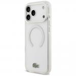 Carcasa Lacoste Shockproof Transparent Frosted cu MagSafe compatibila cu iPhone 17 Pro Max, Alb 3 - lerato.ro