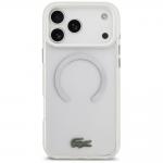 Carcasa Lacoste Shockproof Transparent Frosted cu MagSafe compatibila cu iPhone 17 Pro Max, Alb 2 - lerato.ro