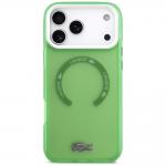 Carcasa Lacoste Shockproof Transparent Frosted cu MagSafe compatibila cu iPhone 17 Pro Max, Verde 2 - lerato.ro