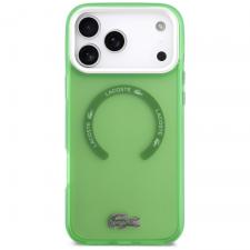 Carcasa Lacoste Shockproof Transparent Frosted cu MagSafe compatibila cu iPhone 17 Pro Max, Verde