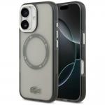 Carcasa Lacoste Shockproof Transparent Frosted cu MagSafe compatibila cu iPhone 17, Gri 4 - lerato.ro