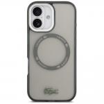 Carcasa Lacoste Shockproof Transparent Frosted cu MagSafe compatibila cu iPhone 17, Gri 2 - lerato.ro