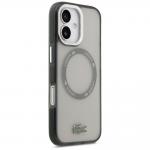 Carcasa Lacoste Shockproof Transparent Frosted cu MagSafe compatibila cu iPhone 17, Gri 5 - lerato.ro
