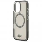 Carcasa Lacoste Shockproof Transparent Frosted cu MagSafe compatibila cu iPhone 17, Gri 7 - lerato.ro