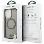 Carcasa Lacoste Shockproof Transparent Frosted cu MagSafe compatibila cu iPhone 17, Gri 9 - lerato.ro