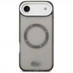 Carcasa Lacoste Shockproof Transparent Frosted cu MagSafe compatibila cu iPhone 17 Air, Gri 2 - lerato.ro