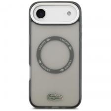 Carcasa Lacoste Shockproof Transparent Frosted cu MagSafe compatibila cu iPhone 17 Air, Gri