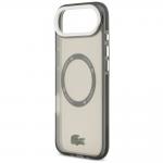 Carcasa Lacoste Shockproof Transparent Frosted cu MagSafe compatibila cu iPhone 17 Air, Gri 7 - lerato.ro