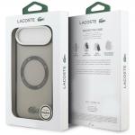 Carcasa Lacoste Shockproof Transparent Frosted cu MagSafe compatibila cu iPhone 17 Air, Gri 9 - lerato.ro